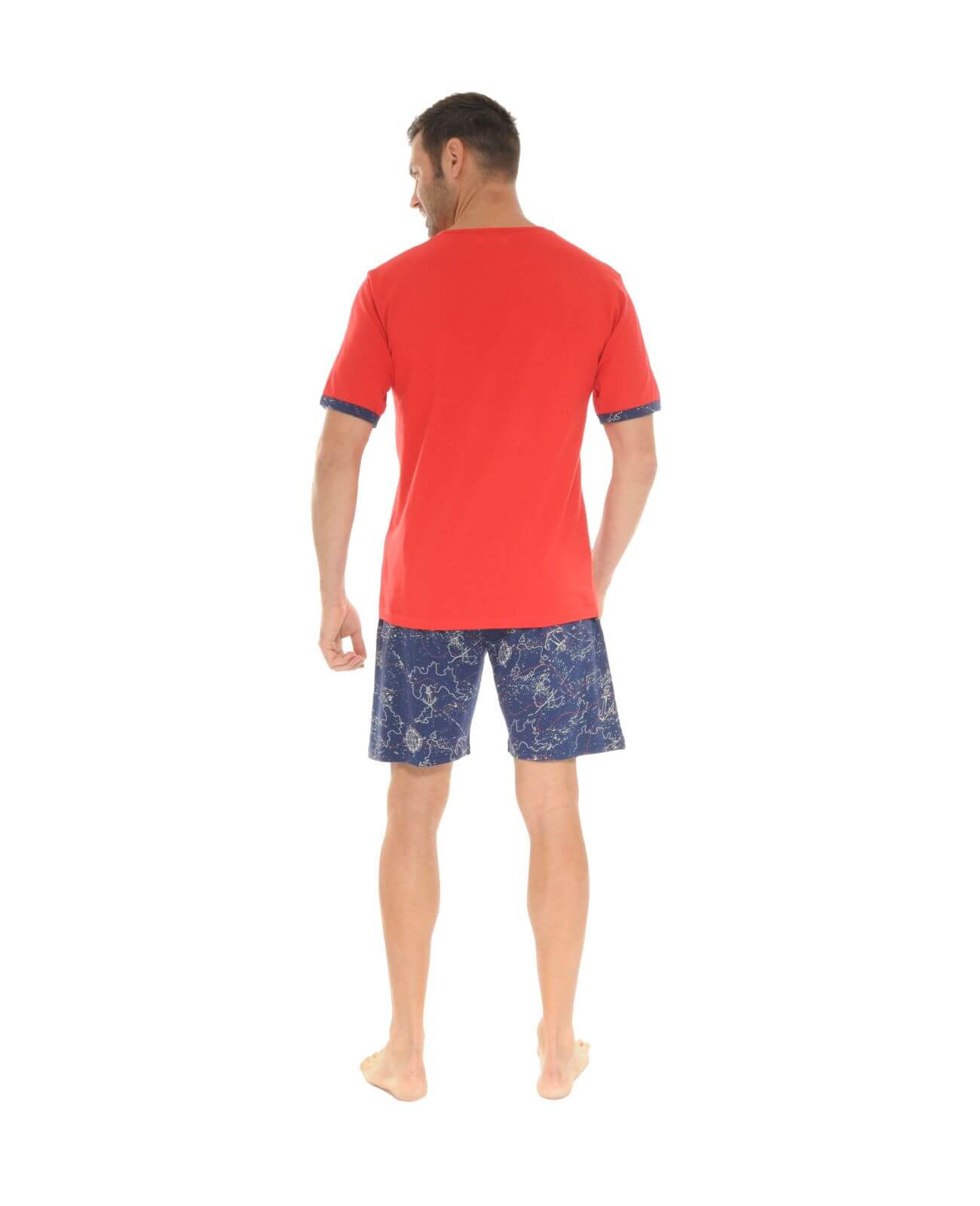 PYJAMA COURT ROUGE WHALE