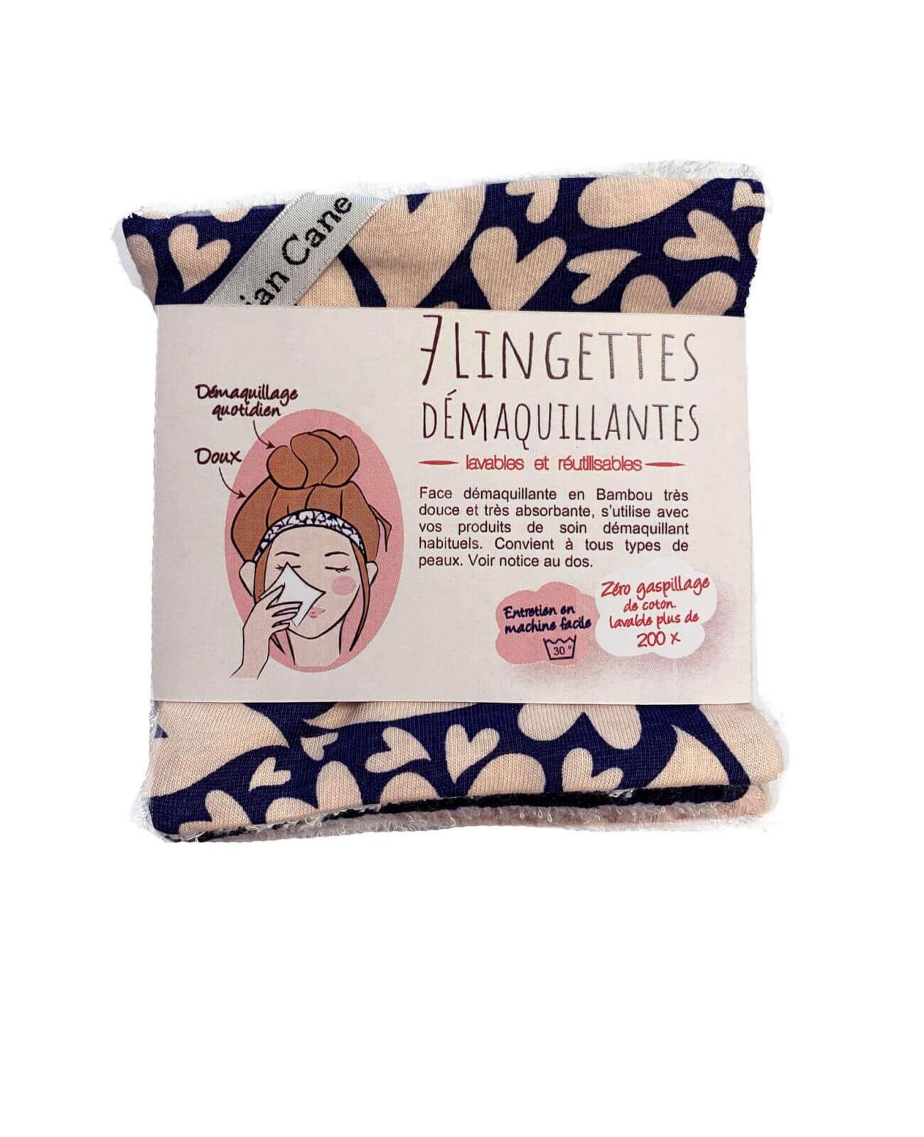  LINGETTES DÉMAQUILLANTES LAVABLES