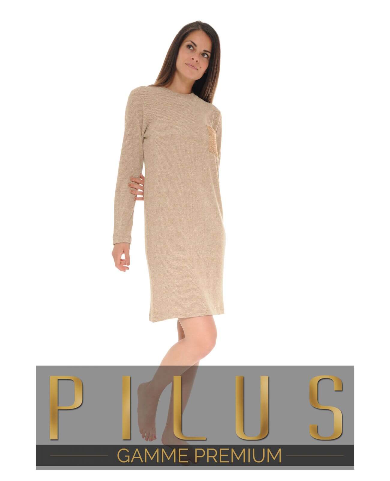  CHEMISE DE NUIT MARRON TOSCANE