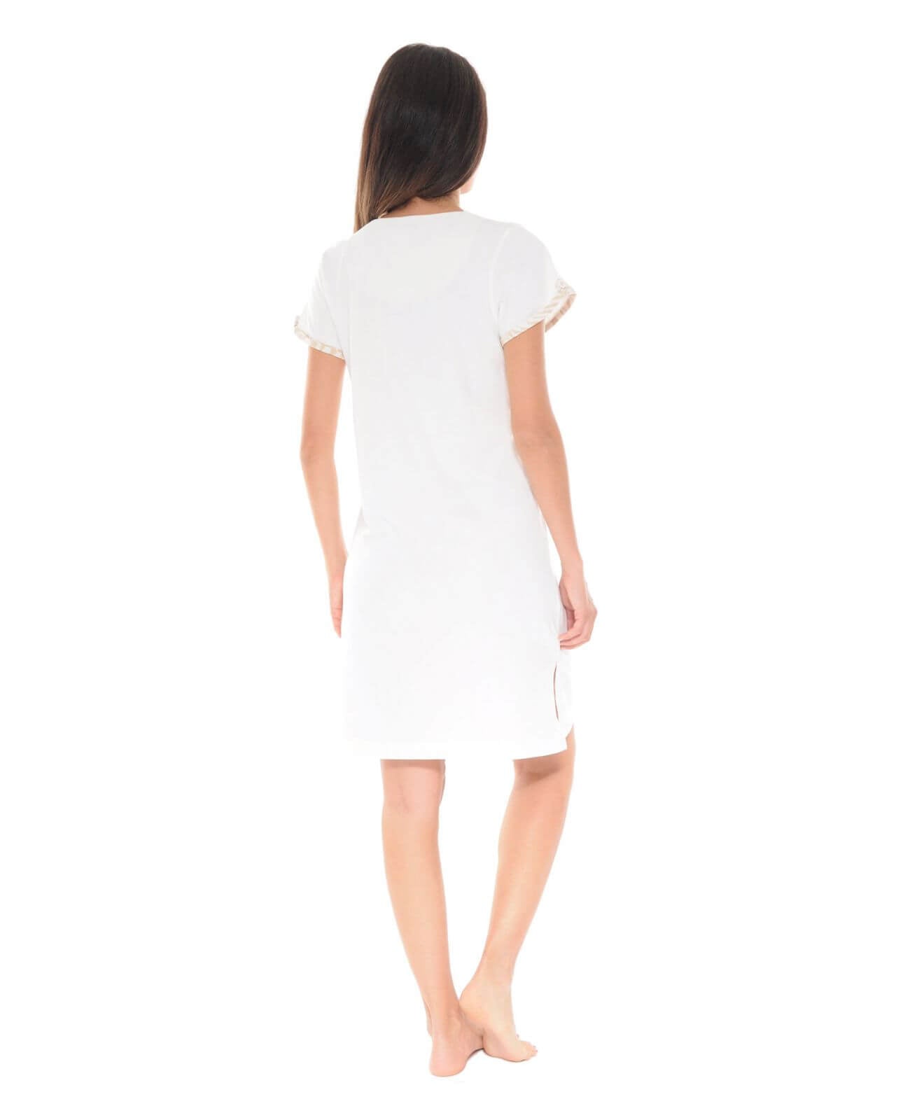  CHEMISE DE NUIT BLANC YLEANA