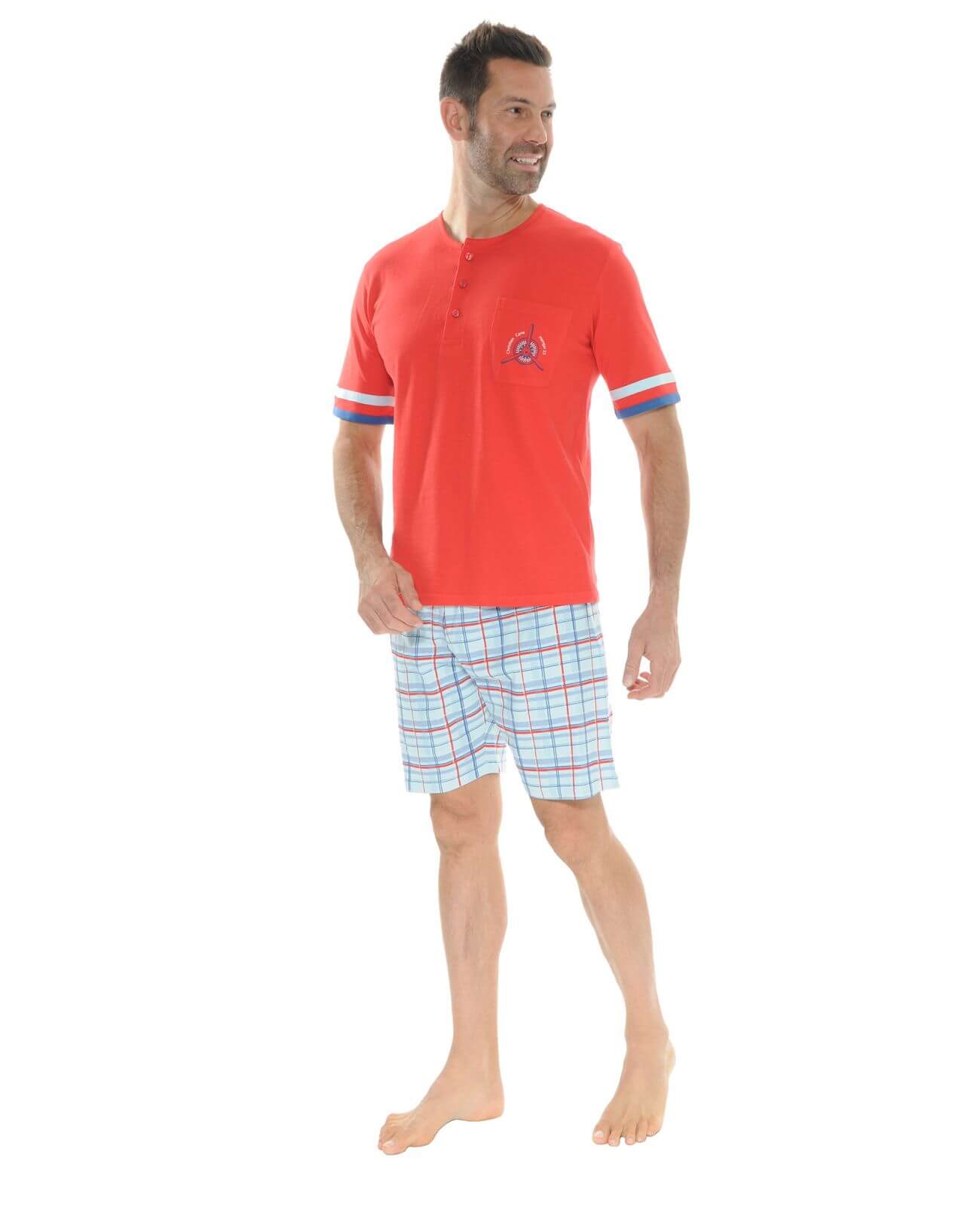  PYJAMA COURT ROUGE NELIO