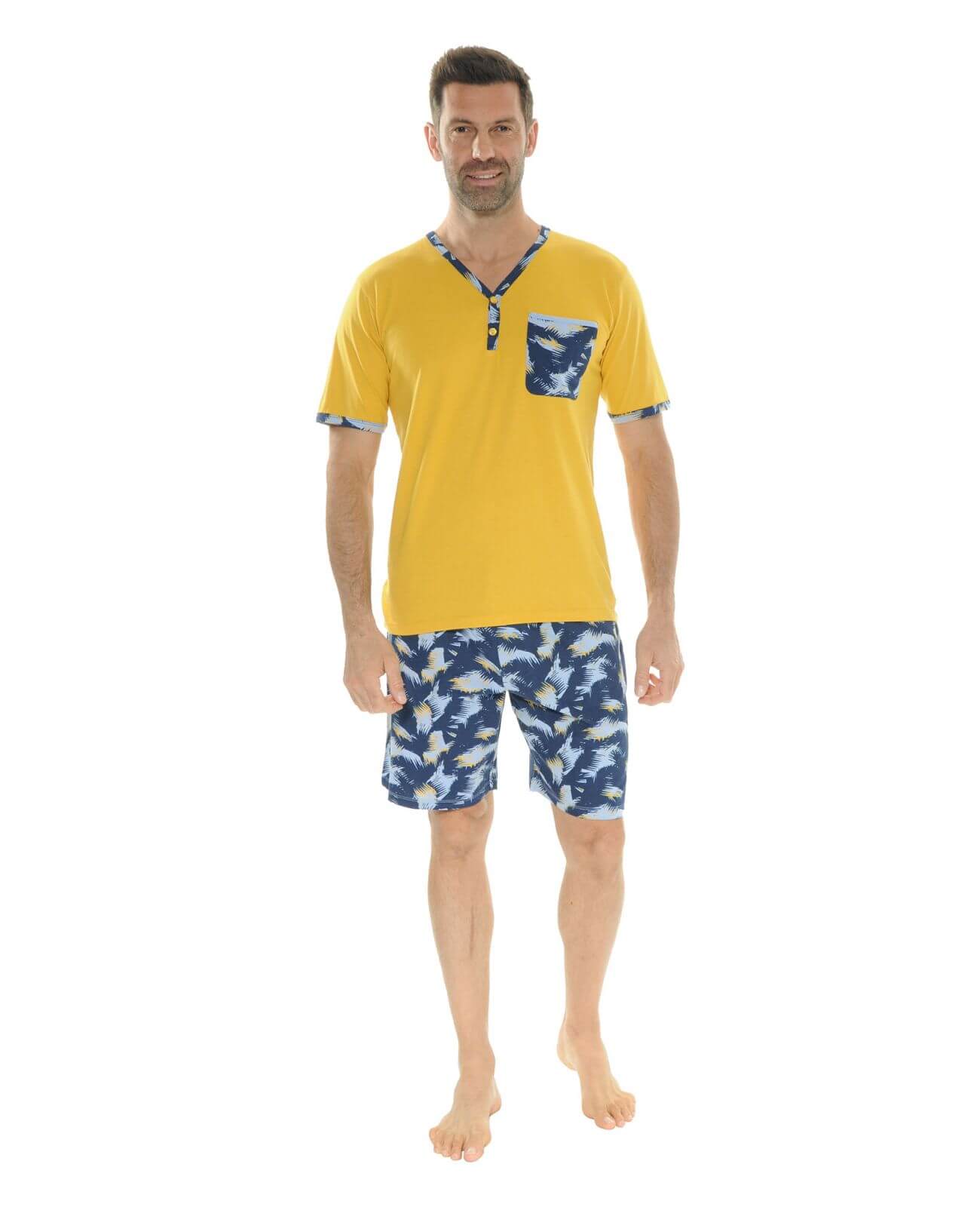  PYJAMA COURT JAUNE NIL