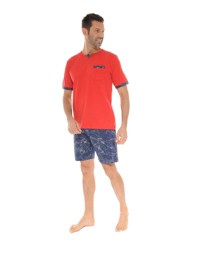  PYJAMA COURT ROUGE WHALE
