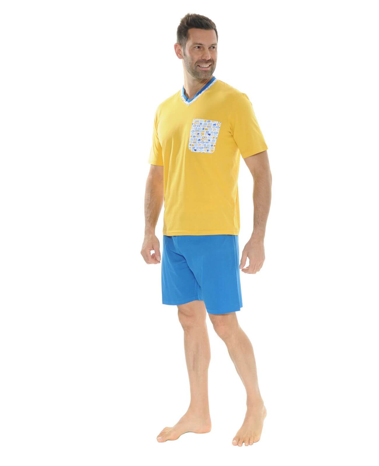  PYJAMA COURT JAUNE NAO