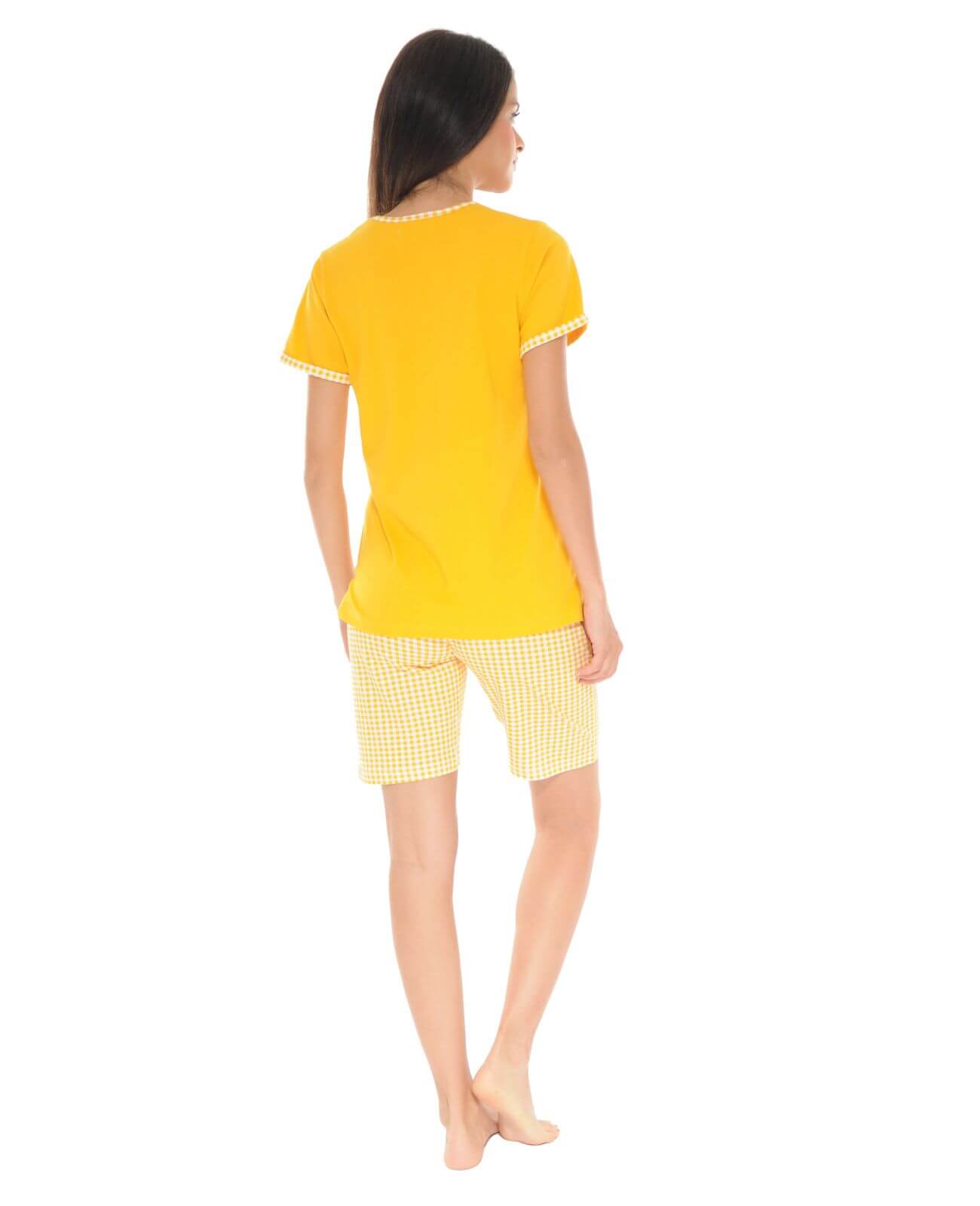  PYJAMA COURT JAUNE VIANELLE