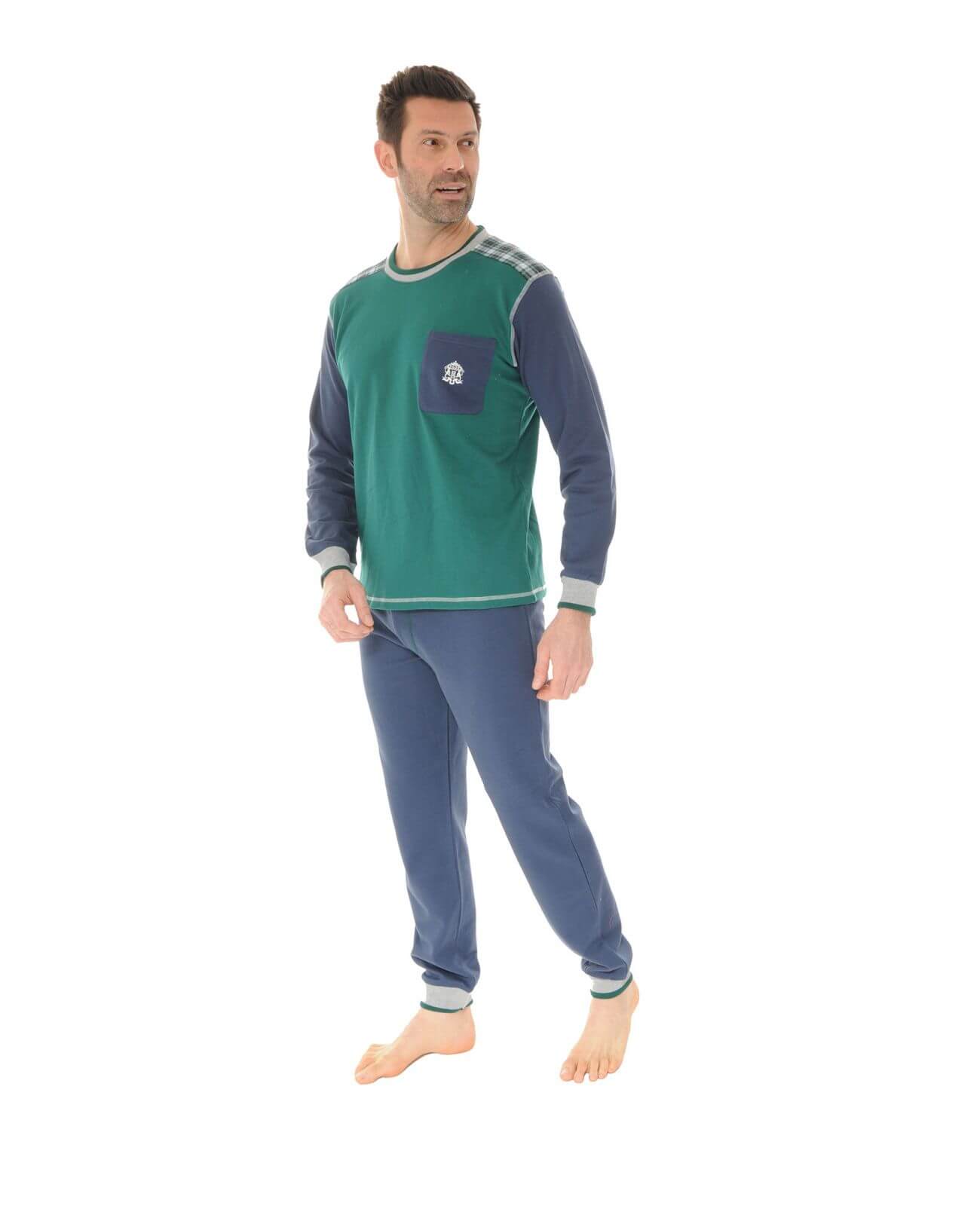  PYJAMA LONG JOGGING VERT SEYLAN