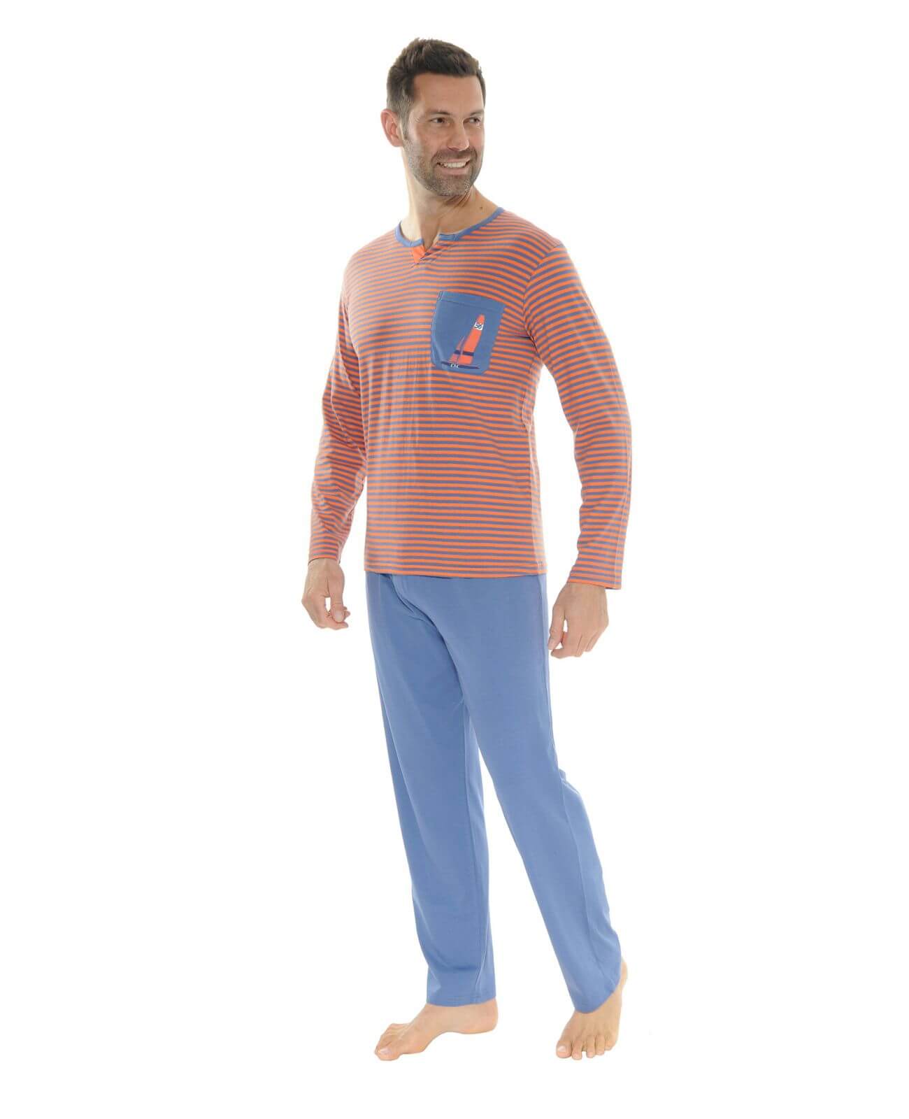  PYJAMA LONG ORANGE NICOLA