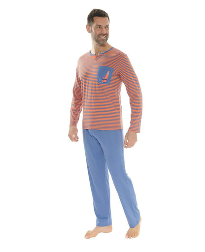  PYJAMA LONG ORANGE NICOLA