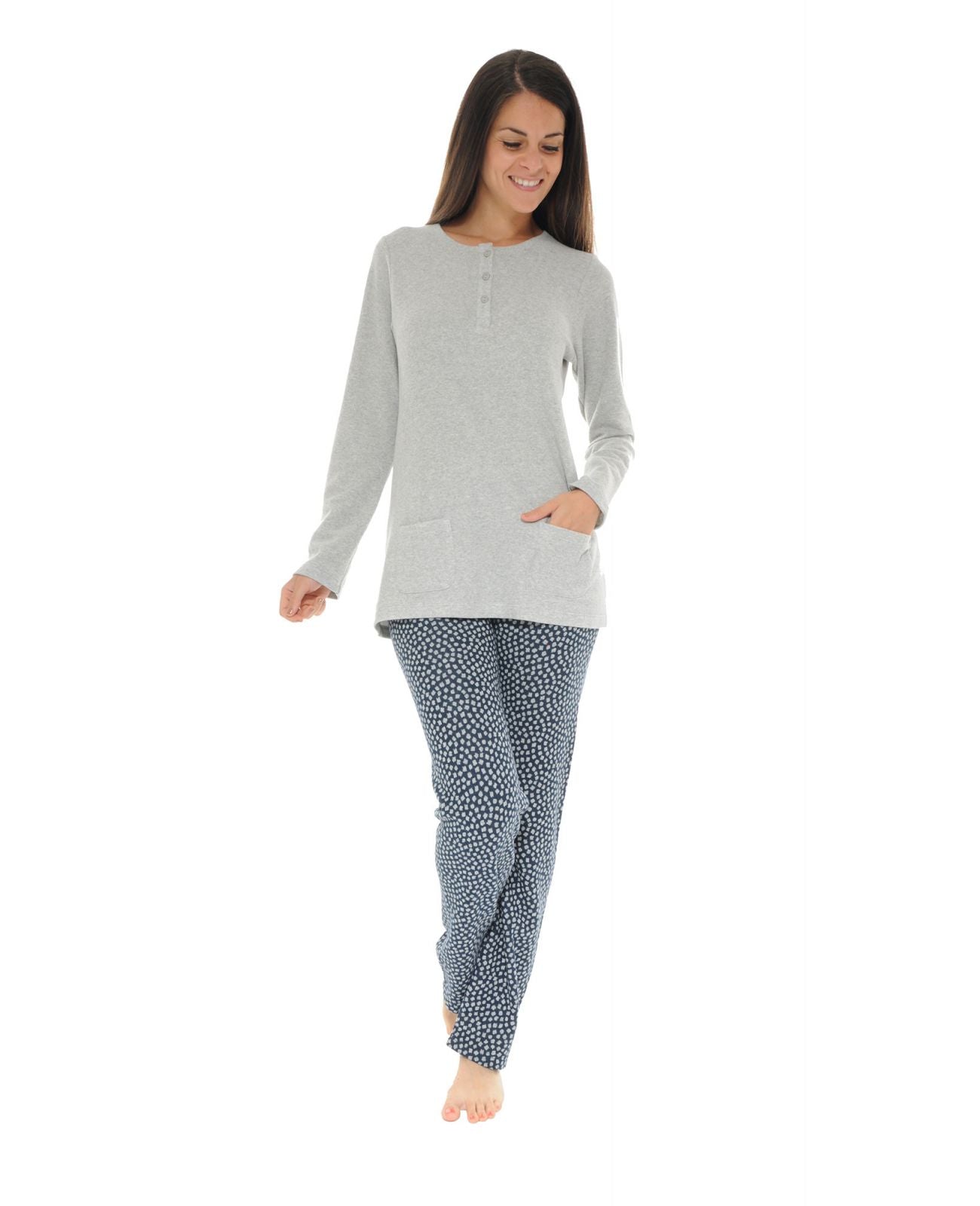  PYJAMA LONG GRIS ROXANA