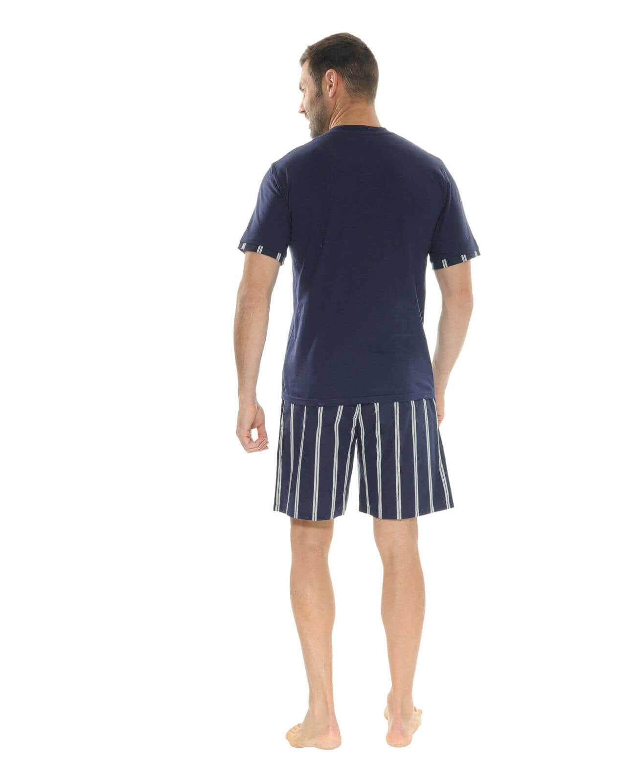  PYJAMA COL V BLEU NATYS