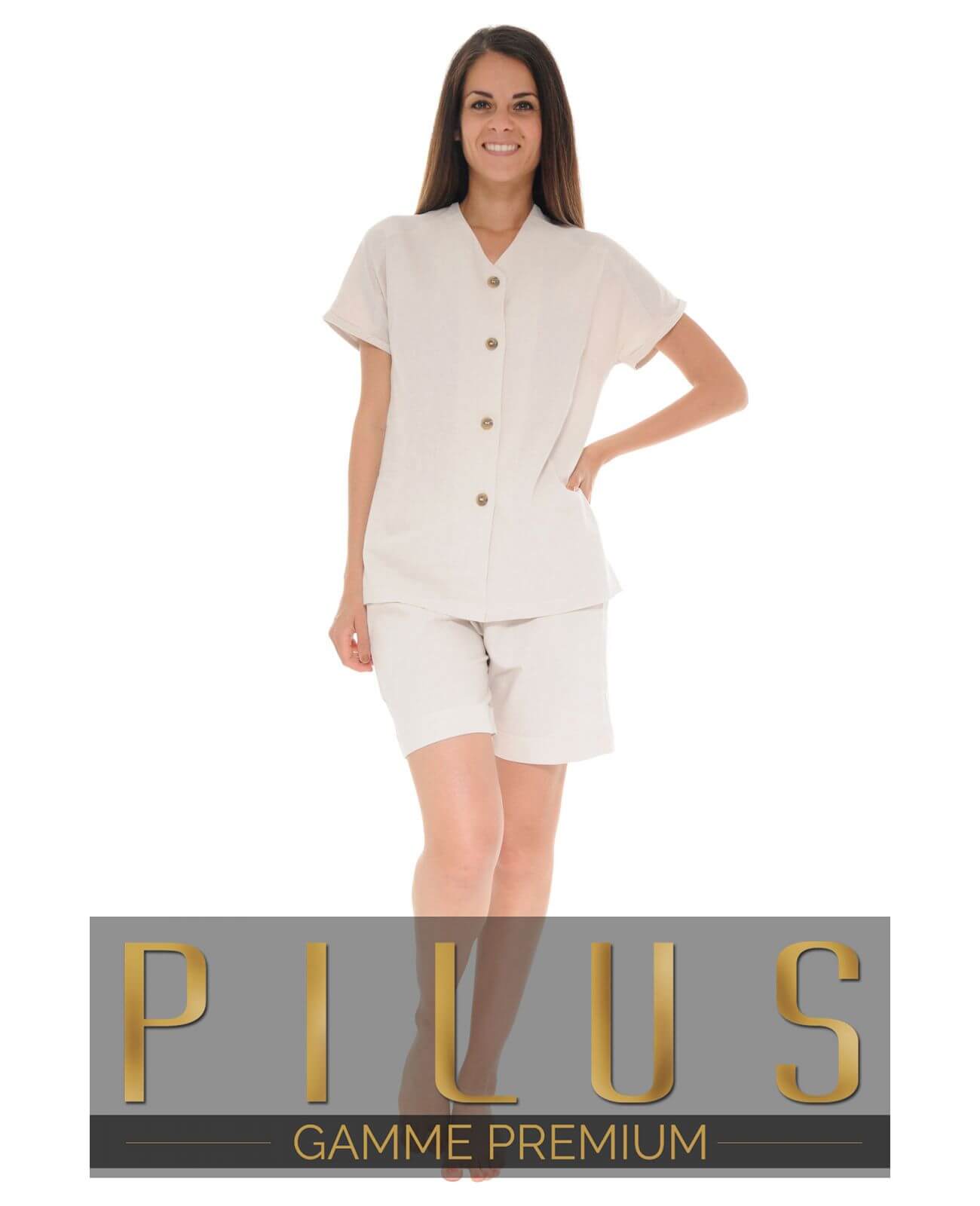  PYJAMA COURT BEIGE OLYMPIE