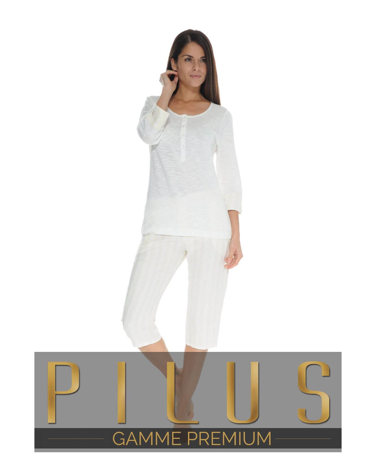  PYJAMA COURT BLANC ORLEANE