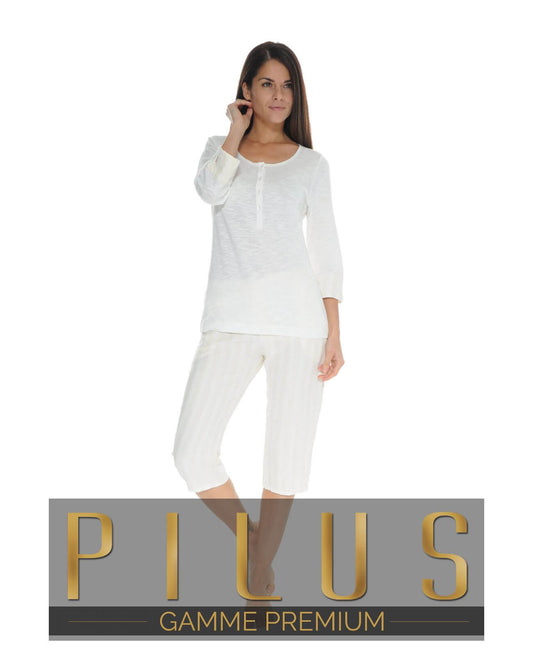  PYJAMA COURT BLANC ORLEANE