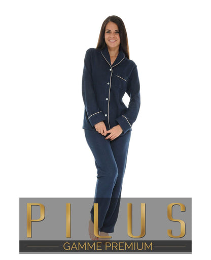  PYJAMA BOUTONNE BLEU TADEA