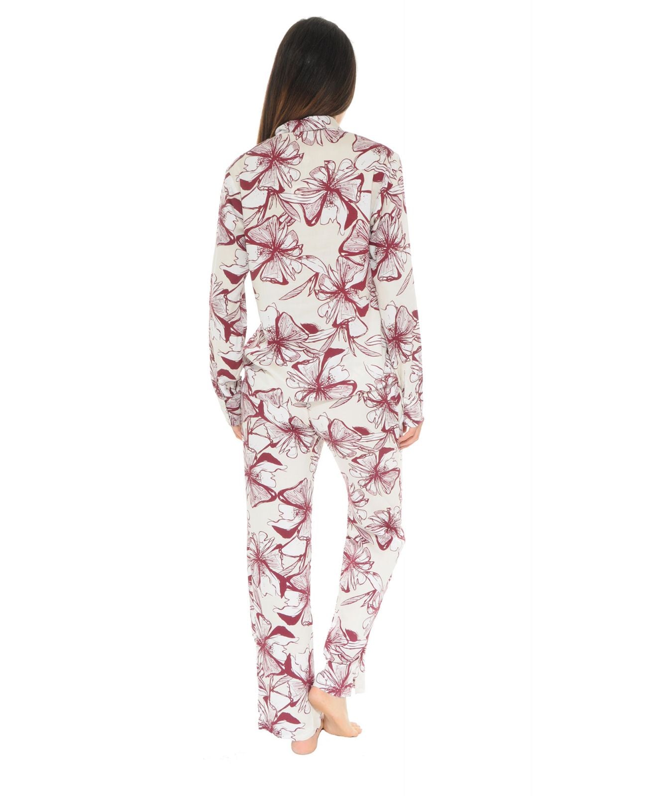  PYJAMA BOUTONNE BORDEAUX TANYA