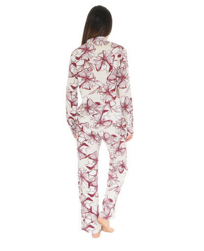  PYJAMA BOUTONNE BORDEAUX TANYA