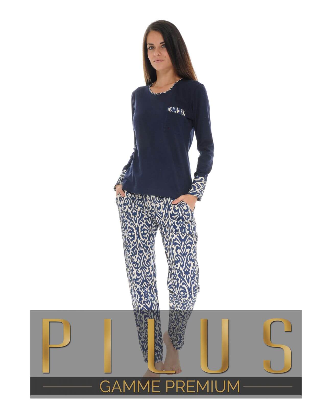  PYJAMA LONG BLEU TELIA