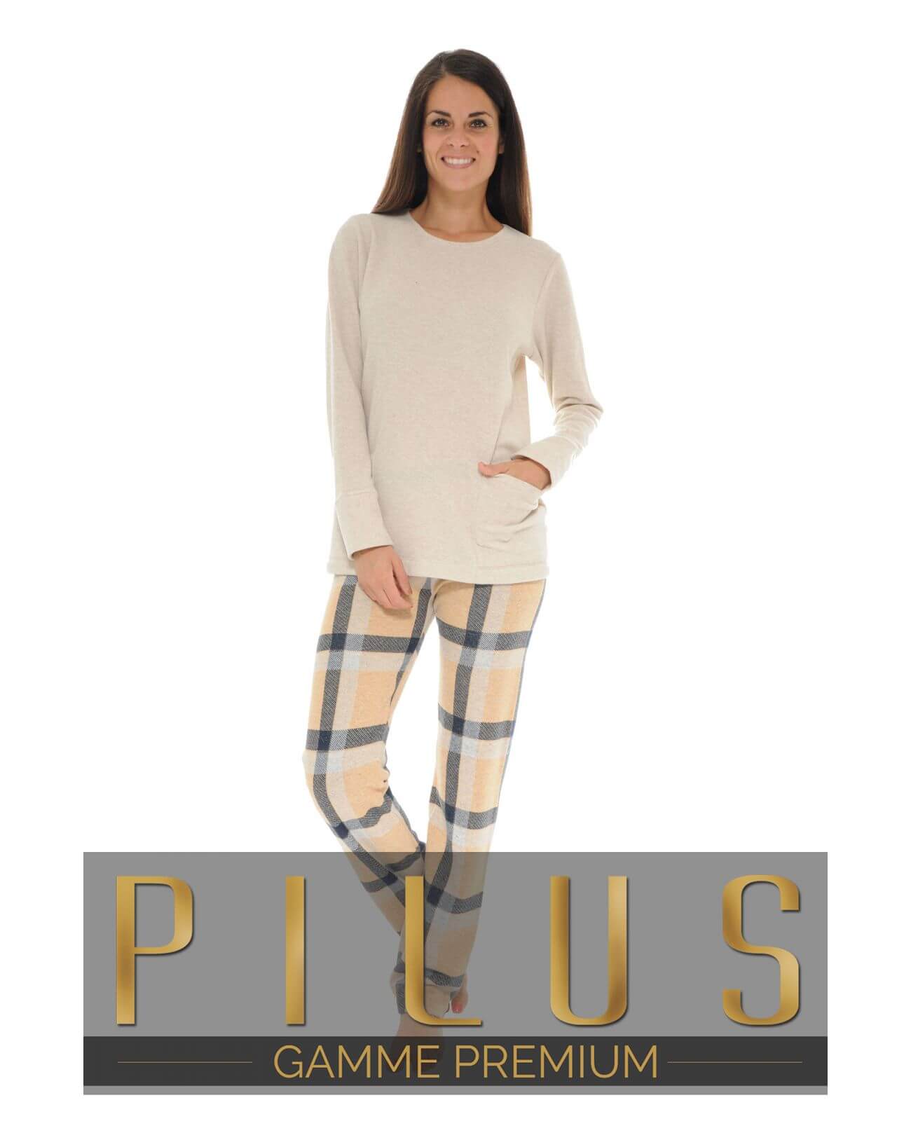  PYJAMA LONG BEIGE THEA