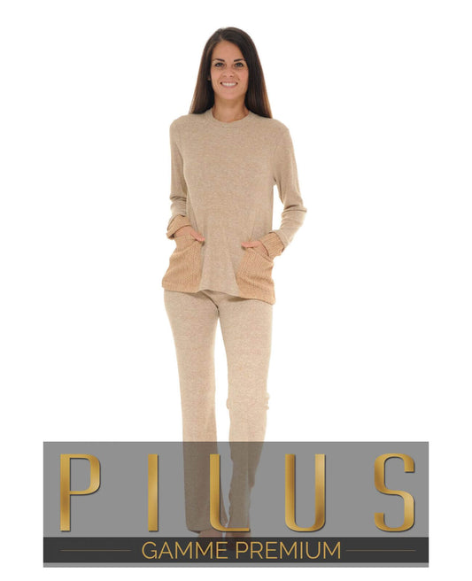  PYJAMA LONG MARRON TOSCANE