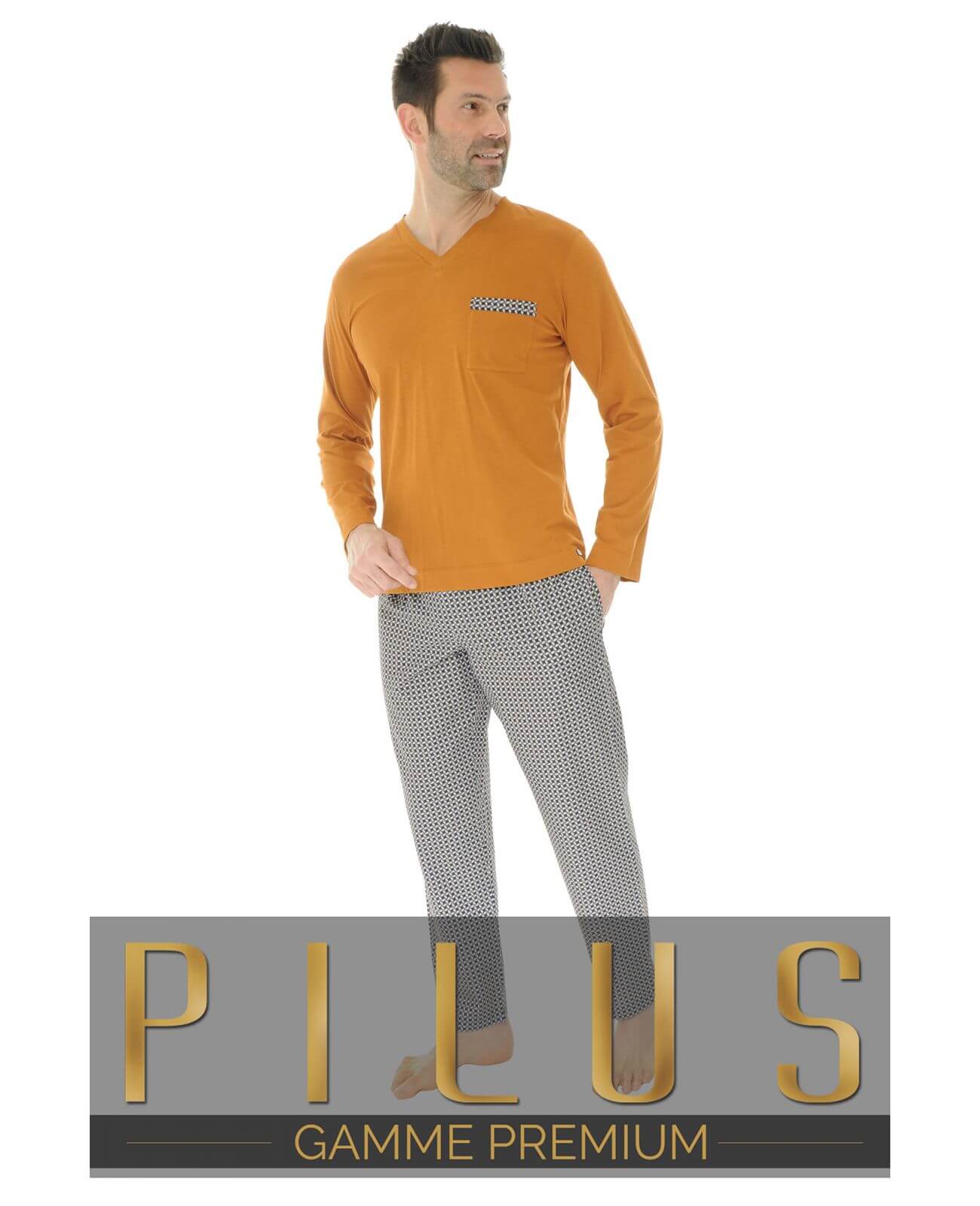  PYJAMA LONG ORANGE UMBERTO