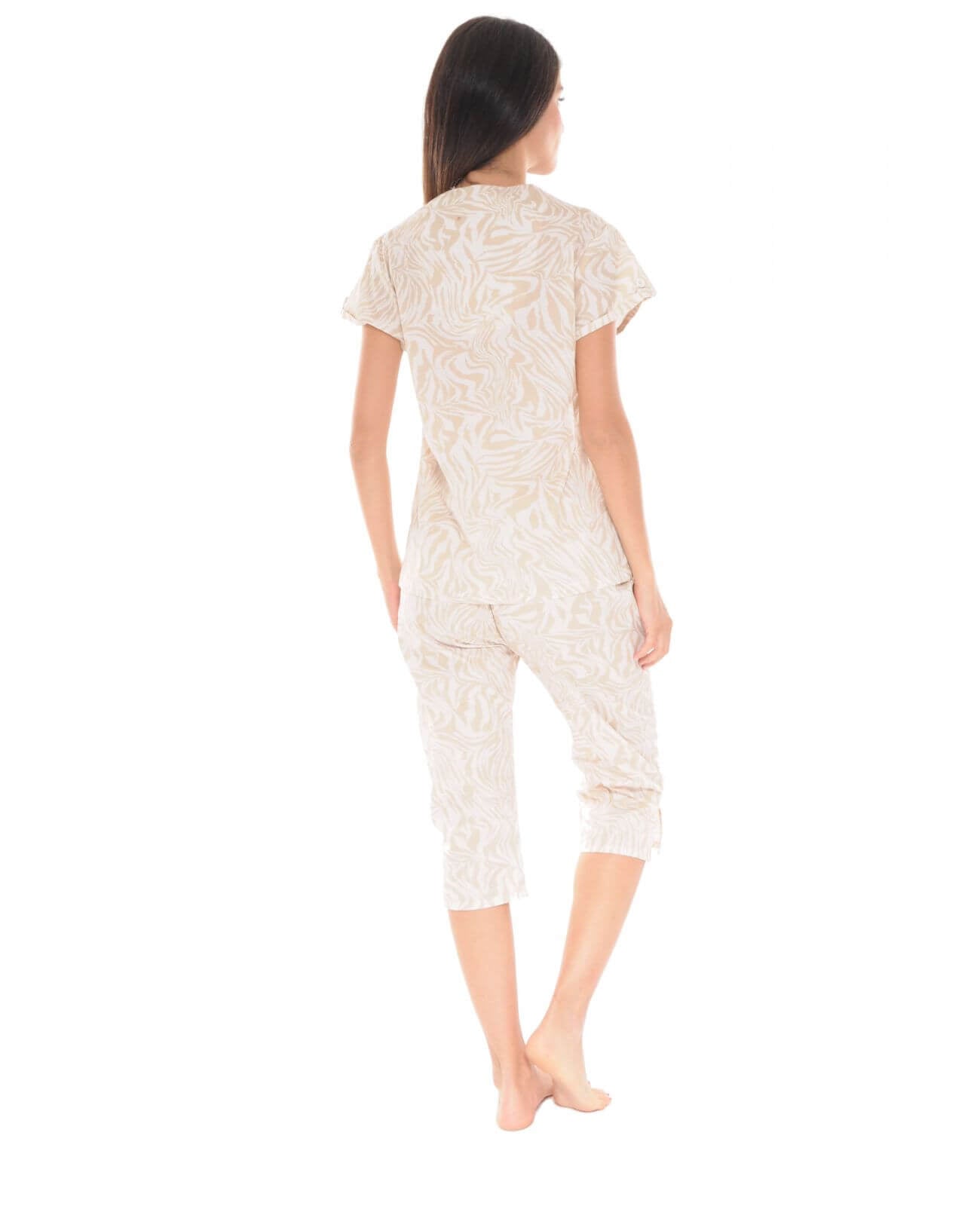  PYJAMA BOUTONNE BEIGE YLEANA