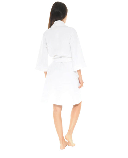  ROBE DE CHAMBRE BLANC VIOLETTE