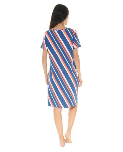  ROBE D'ETE LONGUE BLEU MAIA-