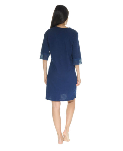  ROBE D'ETE LONGUE BLEU MANUELA