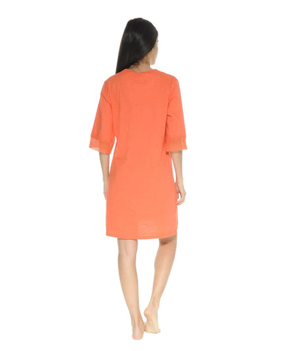  ROBE D'ETE LONGUE ORANGE MANUELA