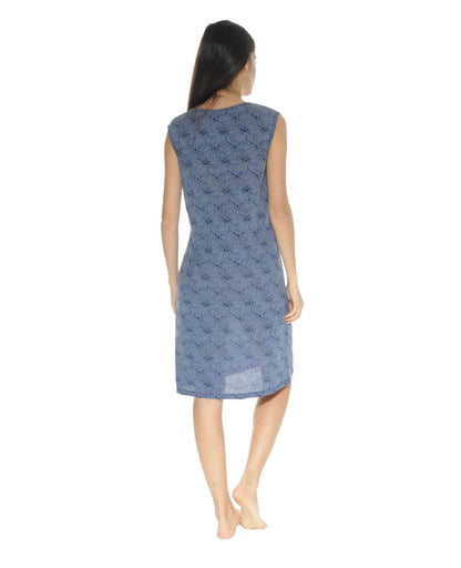  ROBE D'ETE LONG BLEU MELEODORE