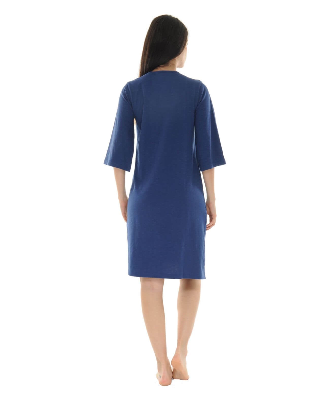  ROBE D'ETE LONGUE BLEU VIDIANE